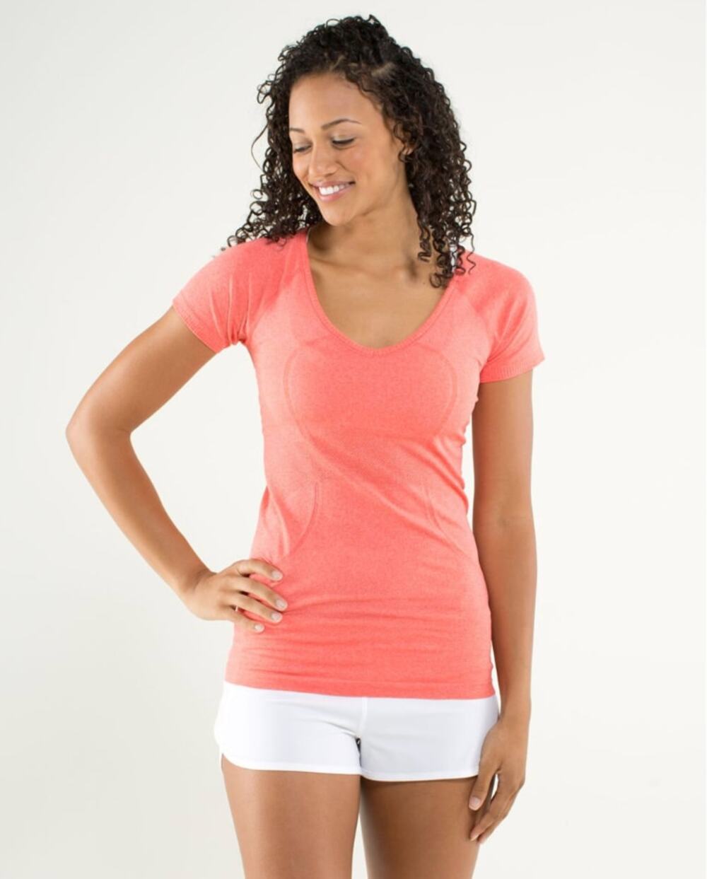 Lululemon Run Swiftly Tech V Neck Love Red Top Size 4